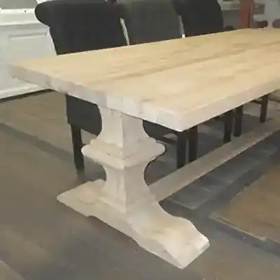 Eiken tafel lindisfarne-1 Eiken tafel Lindisfarne met houten poot