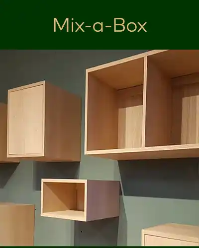 Mix-a-box Mix a Box ophangsysteem. Handige kastjes aan de muur