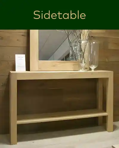 sidetable Sidetable, Diverse afmetingen en soorten eiken sidetables