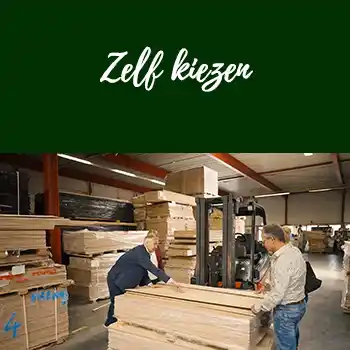 zelf kiezen Zelf houten vloer of tafel kiezen in de loods