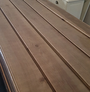 Houten planken voor tegen muur Bruin Houten vloerdelen tegen muur bevestigen