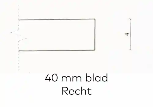 40 mm. - recht-1 40 mm. blad diverse tafelranden recht