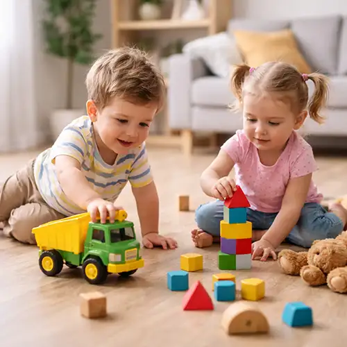kinderen op pvc - 500x500 weekmakers in pvc