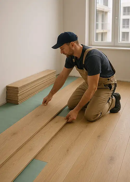 parketlegger planken - rustiek rustieke eiken vloer zwevend leggen door parketlegger