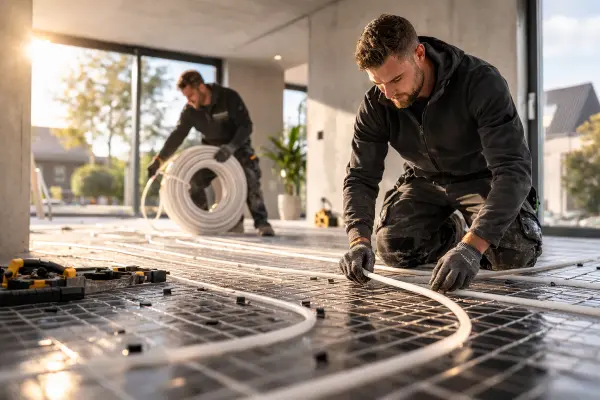 vloerverwarming aanleggen Vloerverwarming en houten vloer