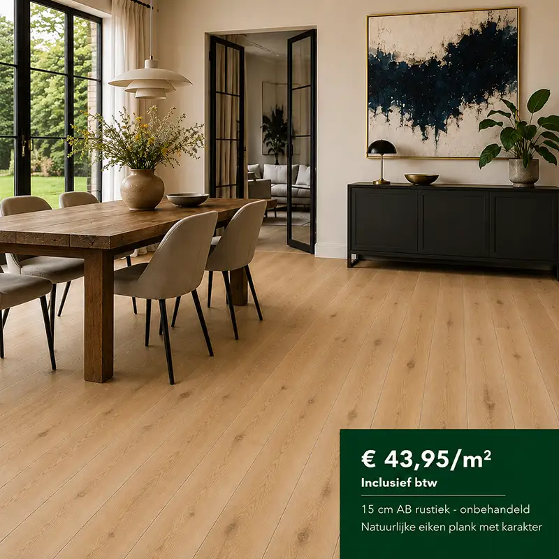 15 cm AB onbehandeld -vierkant-1 eiken 15 cm vloer